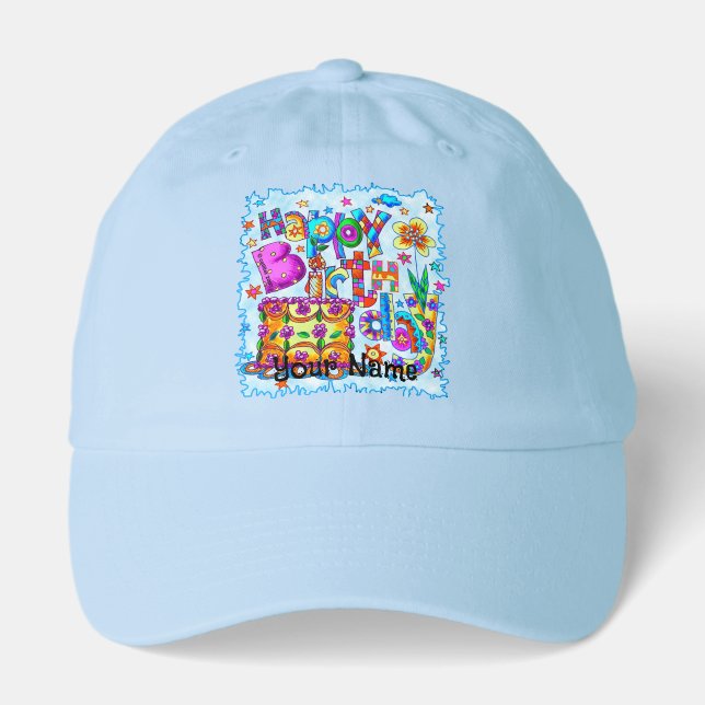 Happy Birthday Cake  hats (Front)