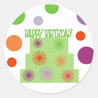 HAPPY BIRTHDAY CAKE INVITATION SEAL