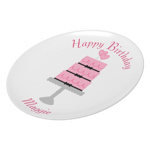 Happy Birthday Cake Melamine Plate Zazzle