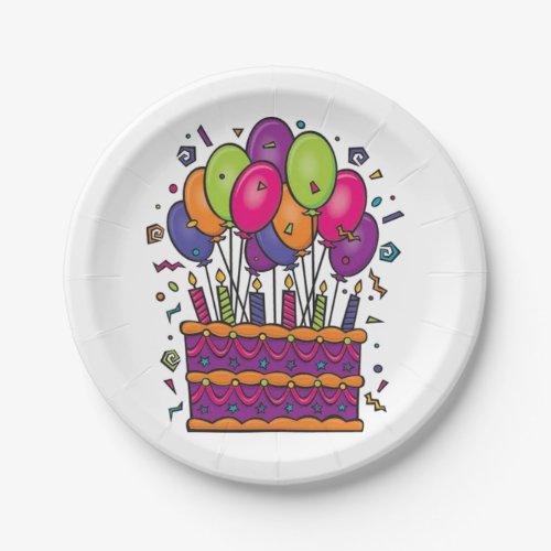 Happy Birthday Cake Party Plates 1