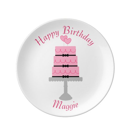 Happy Birthday Cake Plate (Front)