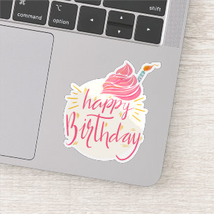 Happy birthday cake sticker