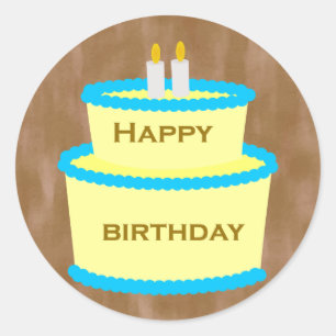 Happy Birthday Cake Stickers