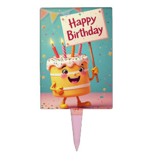 Happy birthday cake topper