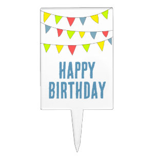 Happy birthday cake topper