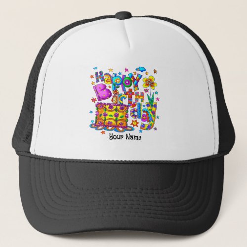 Happy Birthday Cake Trucker Hat