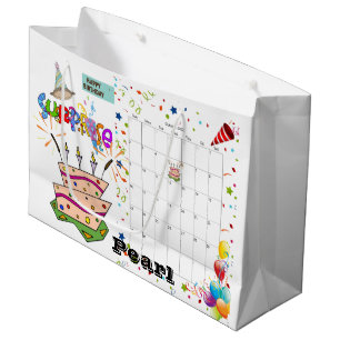 Happy Birthday Calendar October 2022 Gift Bag