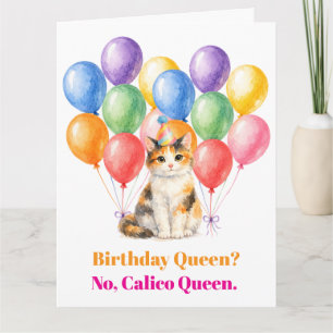 Happy Birthday Calico Cat Pet Card