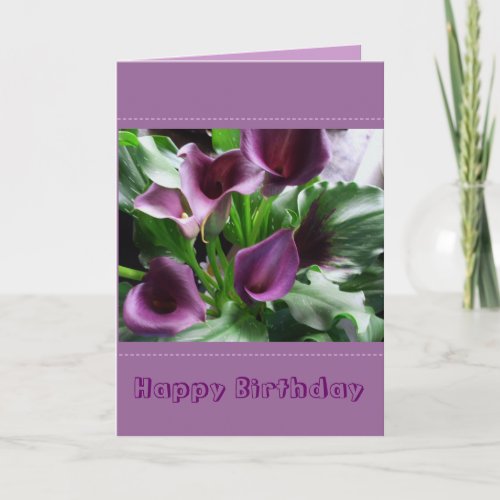 Happy Birthday _ Calla lily Card