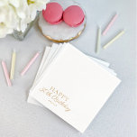 Happy Birthday calligraphy Personalized Napkins<br><div class="desc">Celebrate a 30th birthday in style with these fun and colorful napkins. Modern design adds a festive touch to any party table.</div>