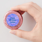 Happy Birthday Camouflage Pastel Blue Abstract Dipped Oreo Cookie Favors (In Hand)