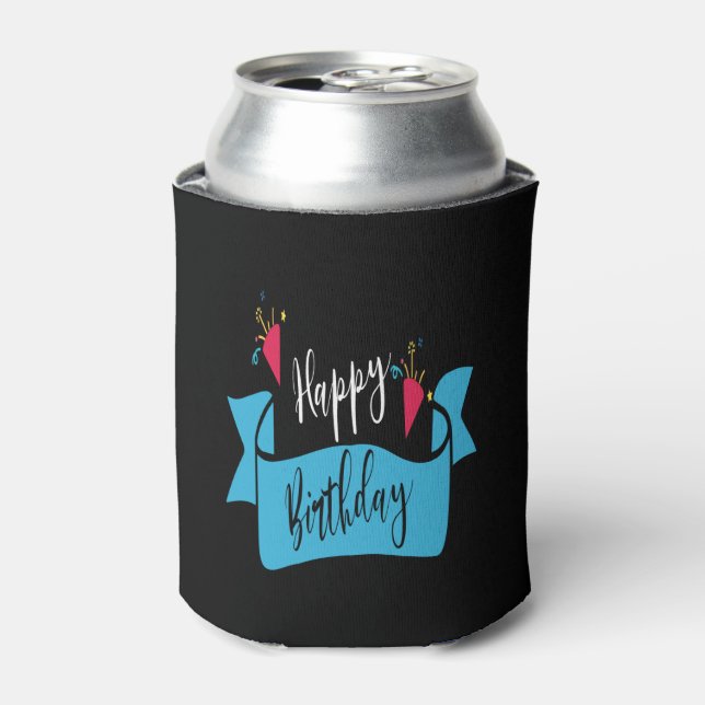 happy birthday can cooler (Can Front)