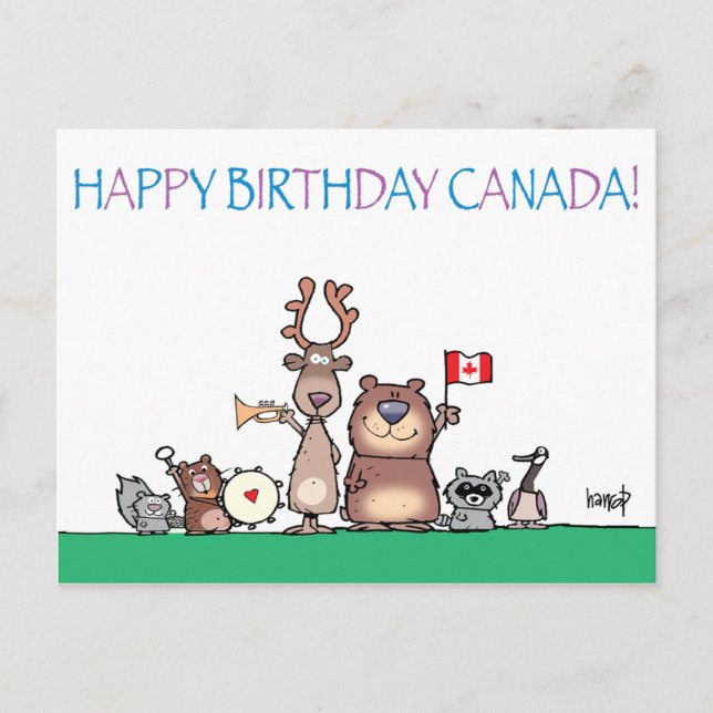 Happy Birthday Canada! by harrop - 150-11 Postcard (Front)