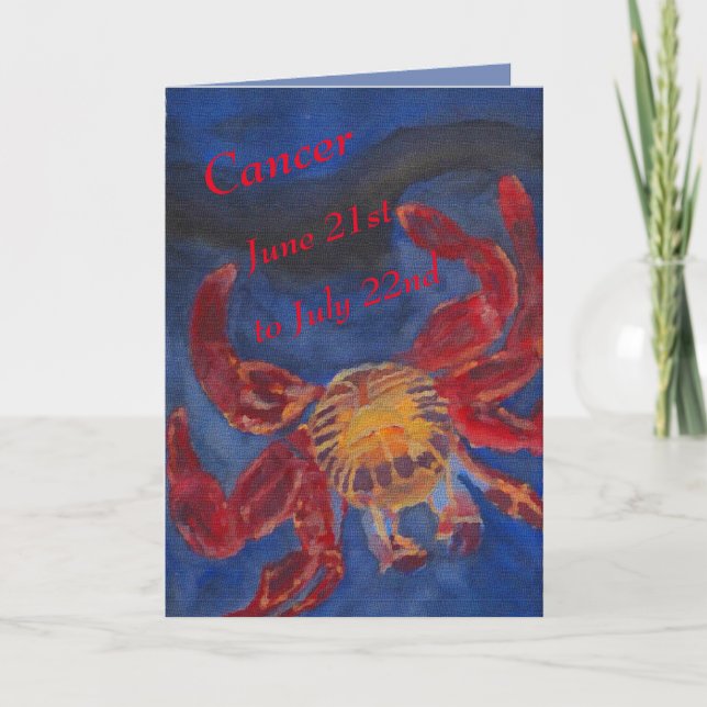 Happy Birthday Cancer Card (Front)