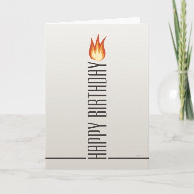 Happy Birthday Candle Card (Front)