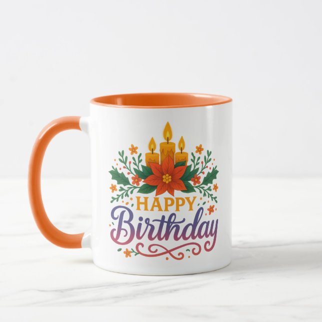 Happy Birthday Candle Combo Mug (Left)