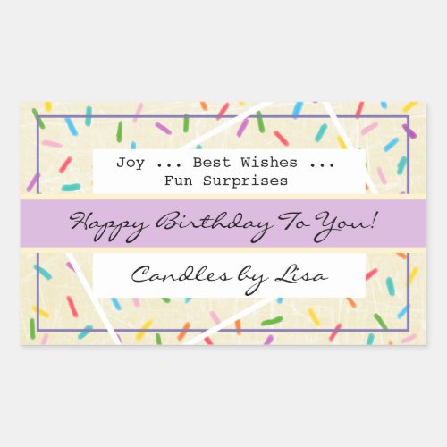 Happy Birthday Candle Making Labels