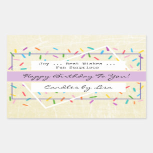 Happy Birthday Candle Making Labels
