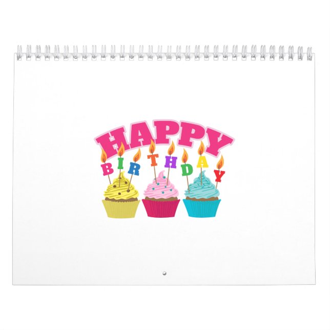 Happy Birthday Candles Cupcakes - Gift Idea Calendar (Cover)