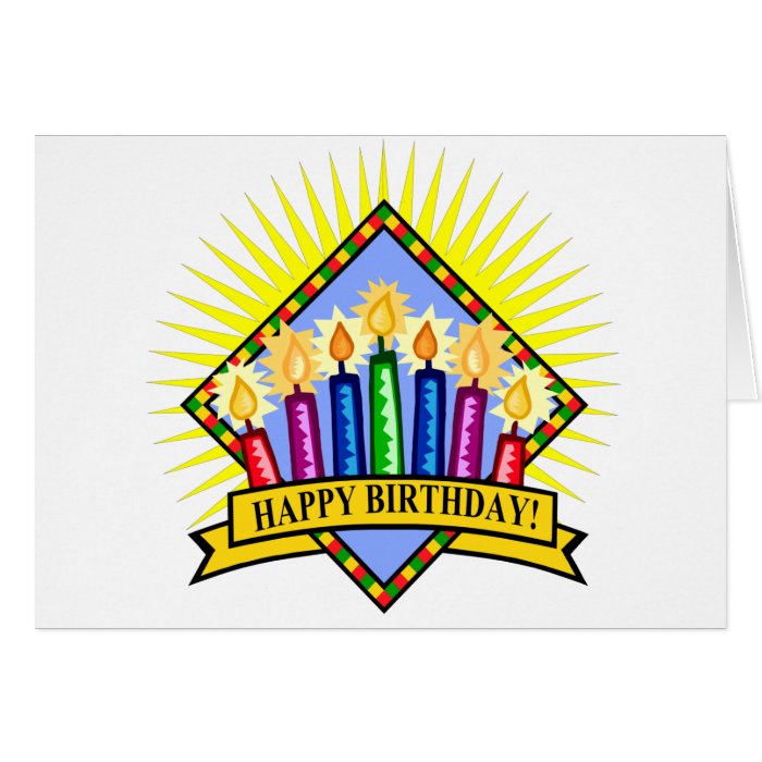 Happy Birthday Candles Greeting Cards