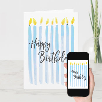 Happy Birthday Candles - Personalize Card by steelmoment at Zazzle