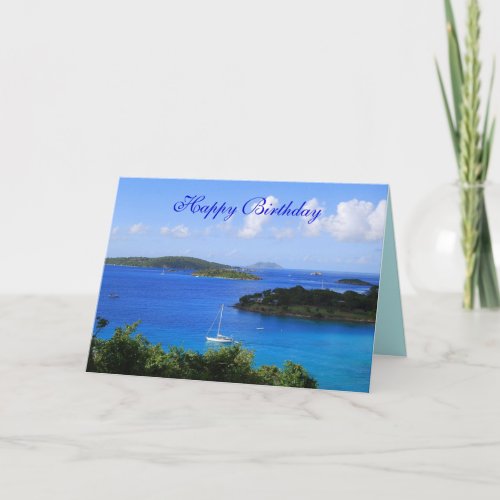 Happy Birthday Caneel Bay St John USVI Card