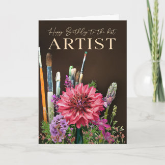 Happy Birthday Canvas Artist Painter Card