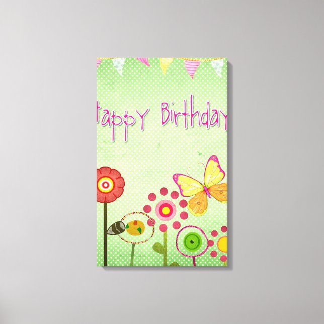 Happy Birthday Canvas Print (Front)