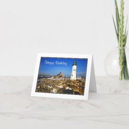 Happy Birthday Cape Cod Lighthouse Greeting Card