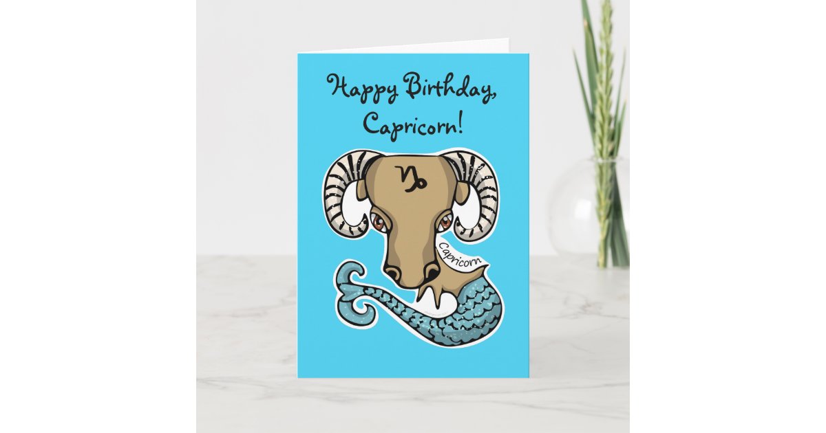 Happy Birthday, Capricorn! Greeting Card Zazzle