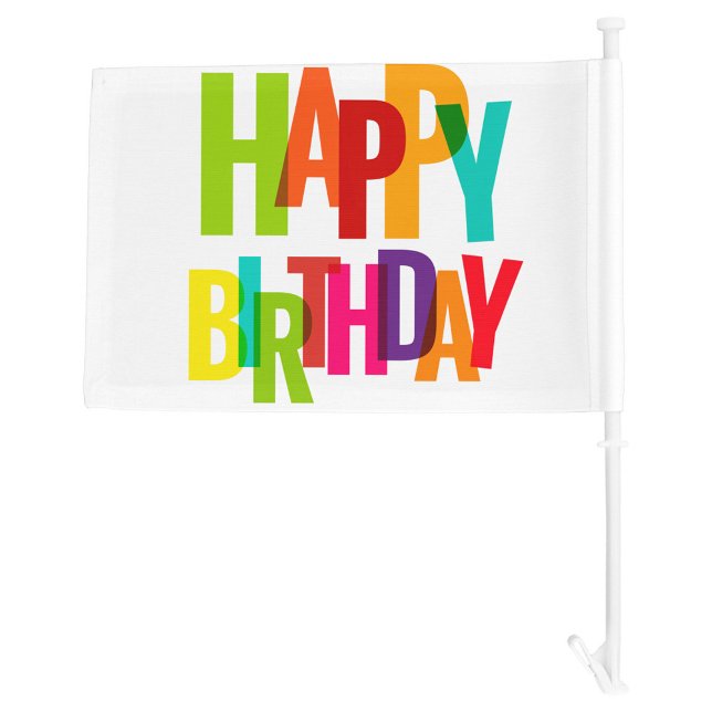 Happy Birthday Car Flag (Happy Birthday Car Flag!)