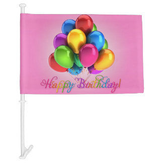 Happy Birthday Car Flag