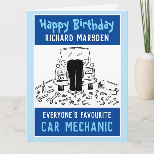 Happy Birthday Car Mechanic Card