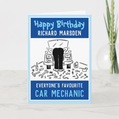 Happy Birthday Car Mechanic Card