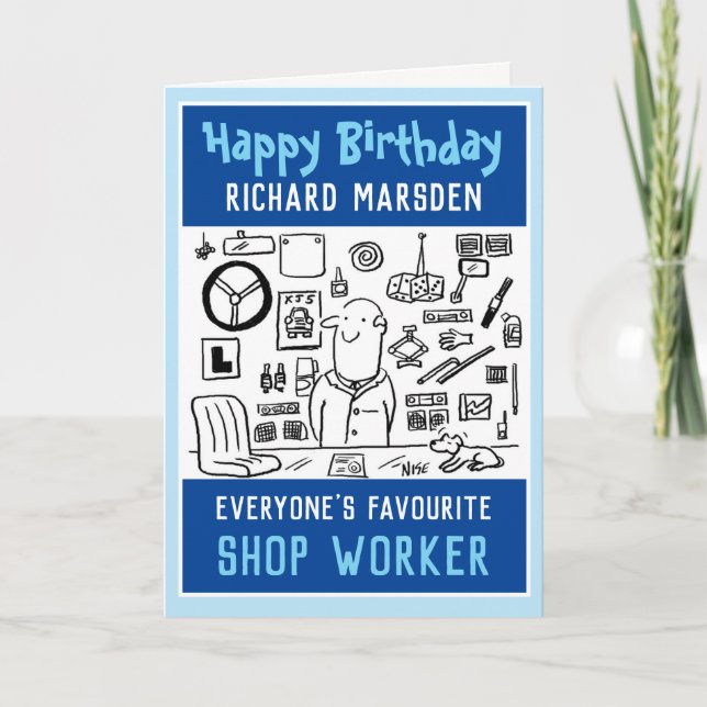 Happy Birthday Car Parts Salesman Card (Front)