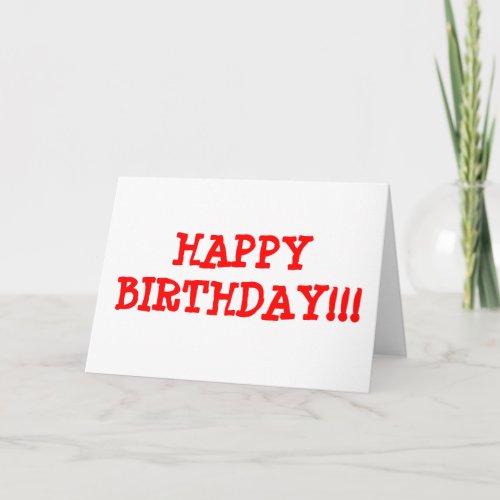 HAPPY BIRTHDAY CARD