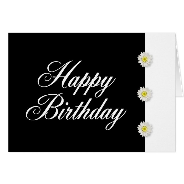 Cards, Note Cards and Black And White Birthday Greeting Card Templates