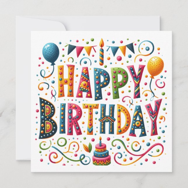 Happy Birthday Card (Front)