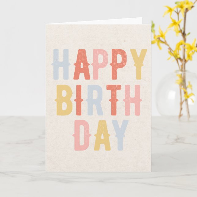 Happy Birthday Card (Yellow Flower)