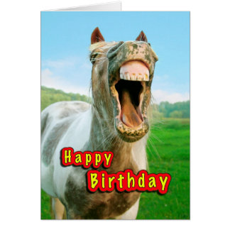 Funny Horse Birthday Cards - Greeting &amp; Photo Cards | Zazzle