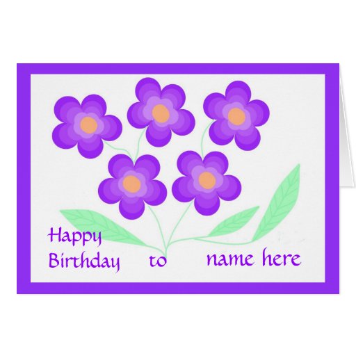 Happy Birthday Card Add name. | Zazzle