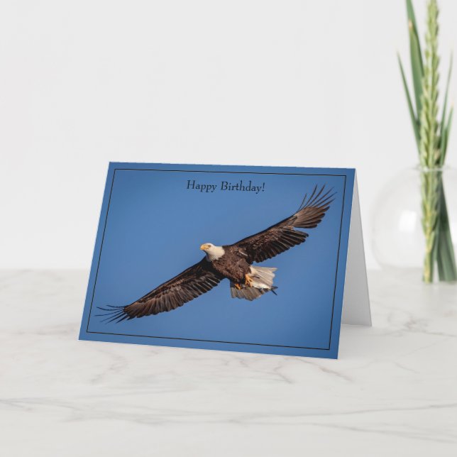 Happy Birthday Card Bald Eagle (Front)