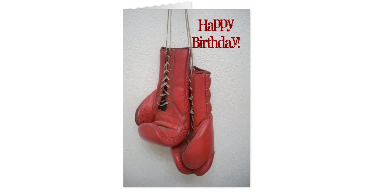 Happy Birthday Card Boxing Gloves
