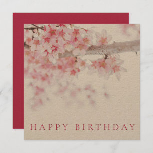 HAPPY BIRTHDAY CARD : CHERRY BLOSSOMS