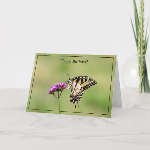 Happy Birthday Card Eastern Tiger Swallowtail