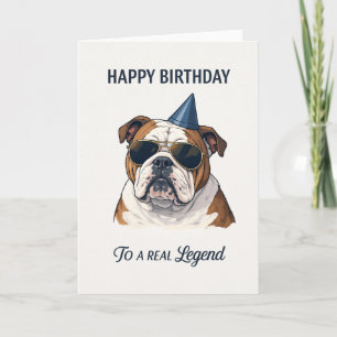 happy birthday card english bulldog