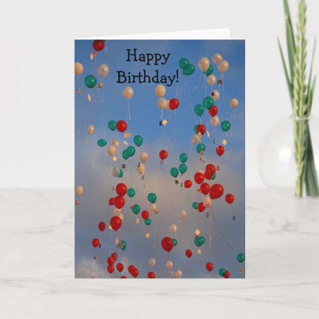 Happy Birthday Card: Fly high, feel free Card (Front)