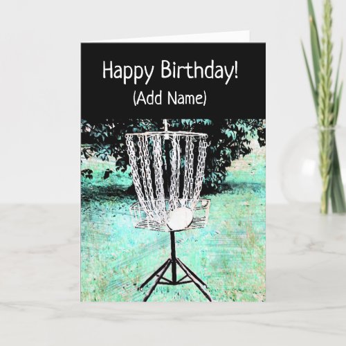 Happy Birthday Card for Disc Golfer