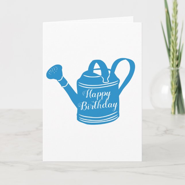 Happy Birthday Card for Gardeners Watering Can (Front)