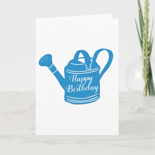 Happy Birthday Card for Gardeners Watering Can